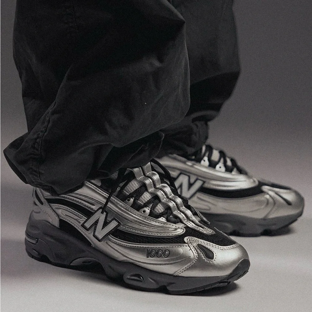 New Balance 1000 🔥 NB Black Silver Metallic Gray M1000EGR U052036 8 10 11.5 NEW - Picture 6 of 10